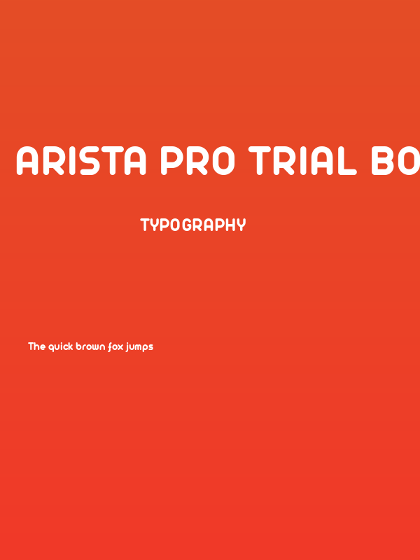 Arista Pro Trial Bold Poster