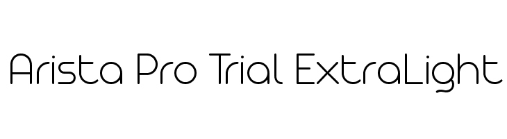 Arista Pro Trial ExtraLight Font