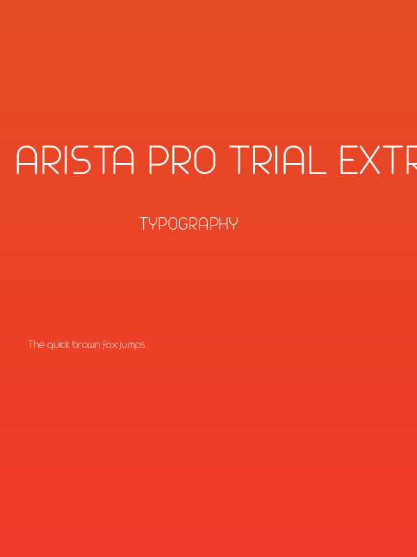 Arista Pro Trial ExtraLight Poster