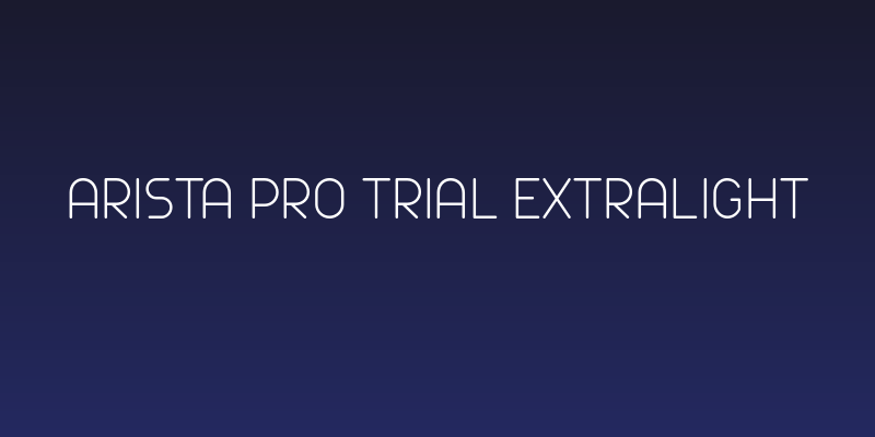 Arista Pro Trial ExtraLight Social Header