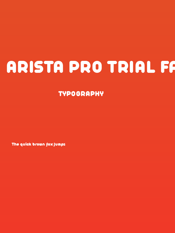 Arista Pro Trial Fat Poster