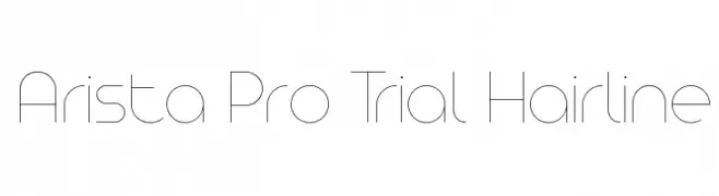 Arista Pro Trial Hairline  Descarca Fonturi Gratis