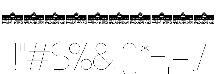 Arista Pro Trial Hairline Font OTHER CHARS