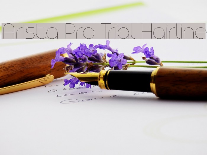 Arista Pro Trial Hairline Font examples