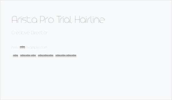 Arista Pro Trial Hairline Business Card
