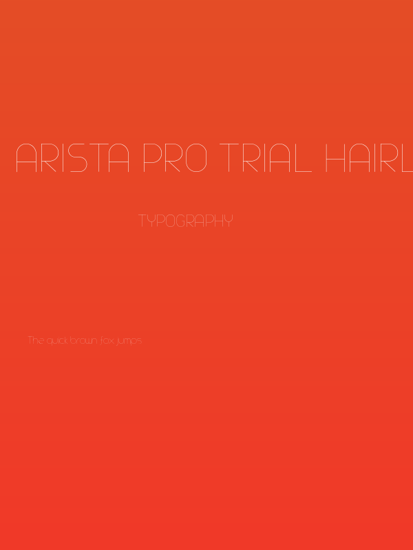 Arista Pro Trial Hairline Poster
