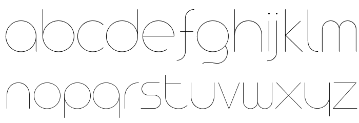 Arista Pro Trial Hairline Font LOWERCASE