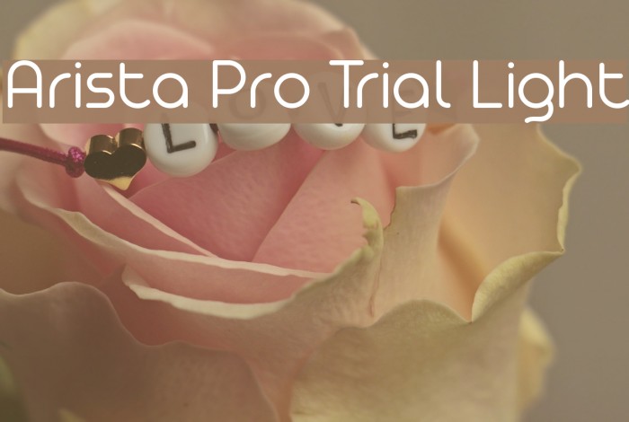 Arista Pro Trial Light Font examples