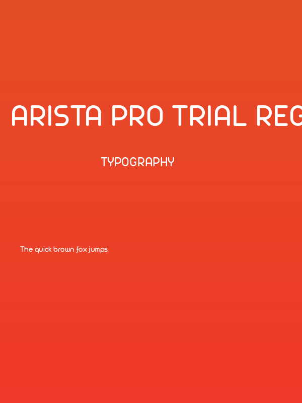 Arista Pro Trial Regular Poster