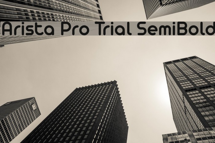 Arista Pro Trial SemiBold Example 3