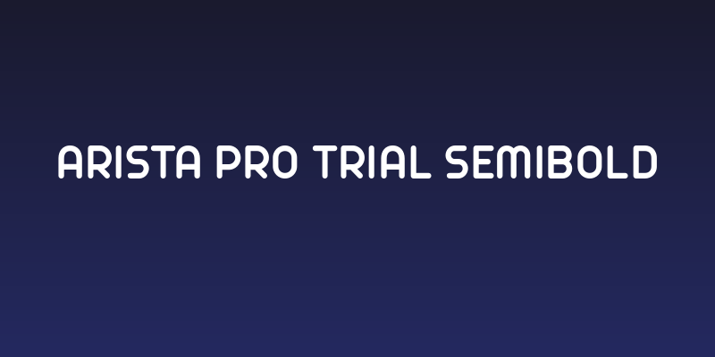 Arista Pro Trial SemiBold Social Header