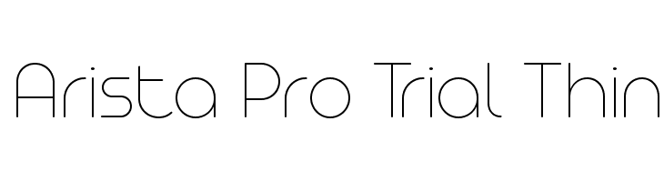 Arista Pro Trial Thin  免费字体下载