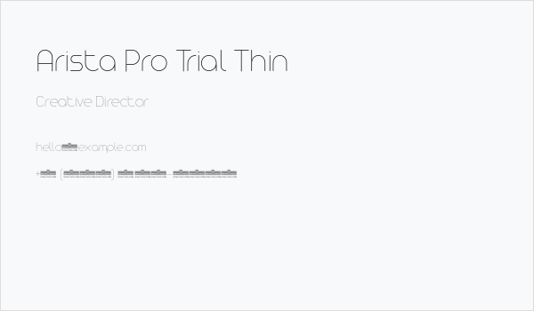 Arista Pro Trial Thin Business Card