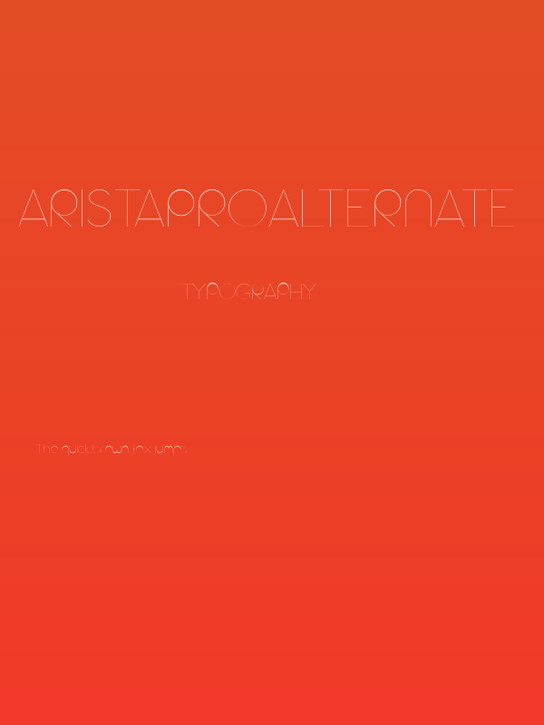 AristaProAlternate-UltraLight Poster