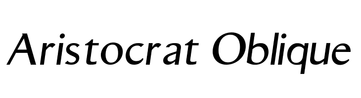 Aristocrat Oblique Font