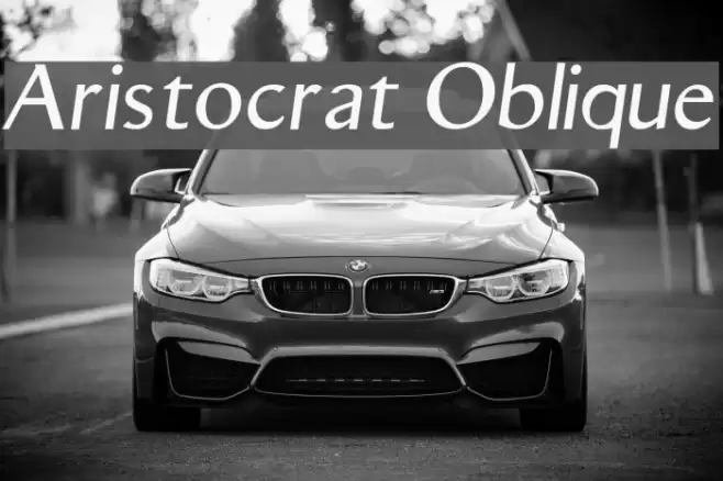 Aristocrat Oblique Font examples