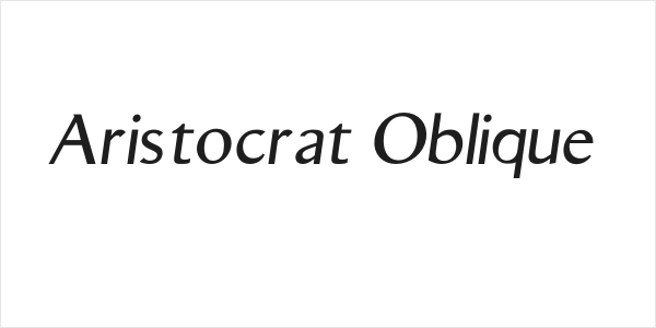 Aristocrat Oblique Logo