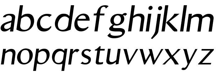 Aristocrat Oblique Schriftart Kleinbuchstaben