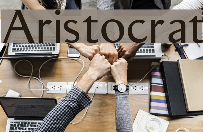 Aristocrat Font examples