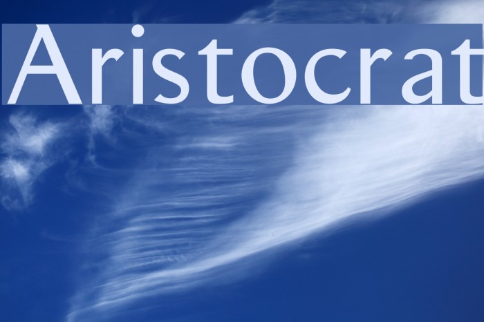 Aristocrat Font examples