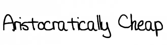 Aristocratically Cheap  لخطوط تنزيل