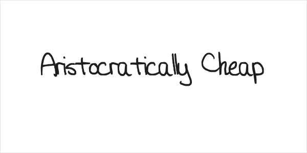 Aristocratically Cheap Logo