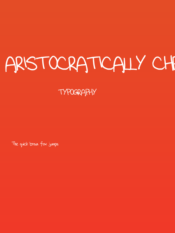 Aristocratically Cheap Poster