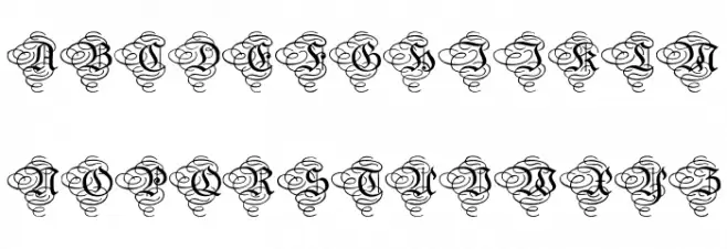 Aristokrat Zierbuchstaben Font Litere mari