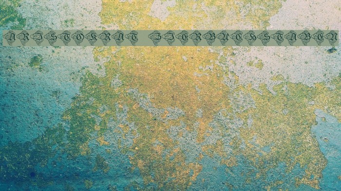 Aristokrat Zierbuchstaben Font examples