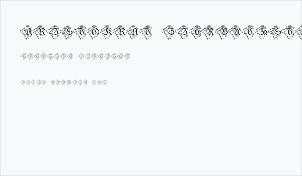 Aristokrat Zierbuchstaben Business Card