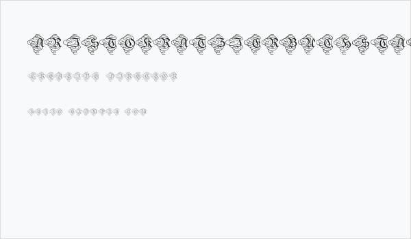 AristokratZierbuchstaben Business Card