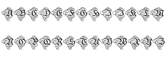 AristokratZierbuchstaben フォント 小文字