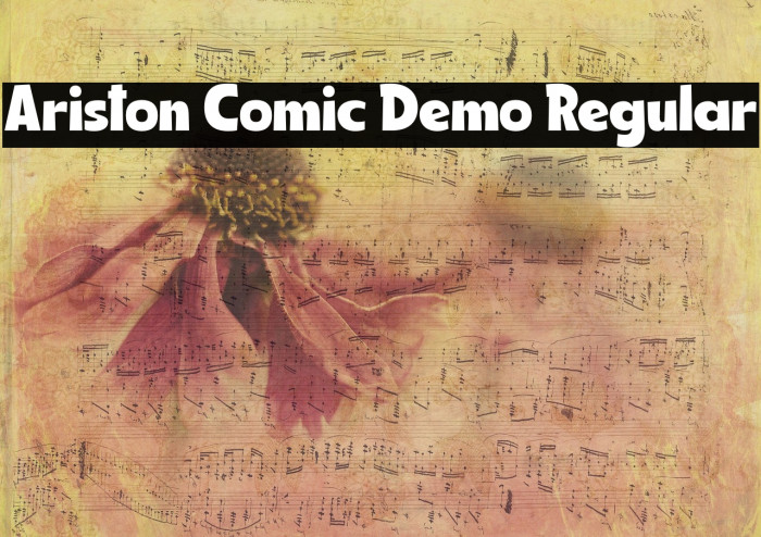 Ariston Comic Demo Regular Schriftart examples
