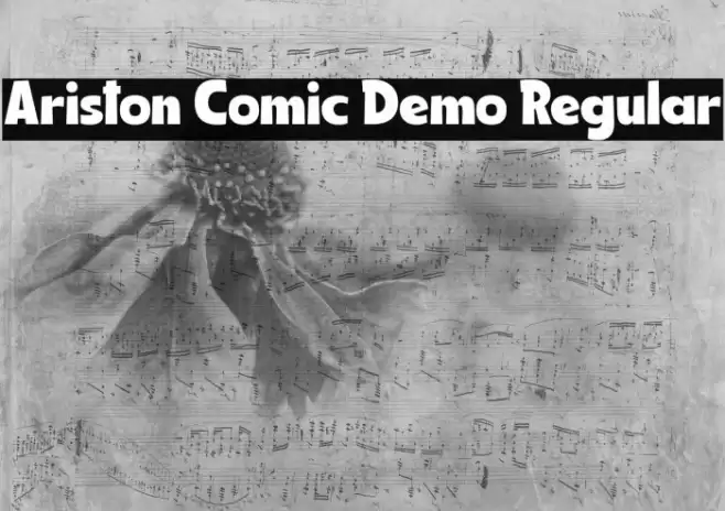 Ariston Comic Demo Regular Schriftart examples