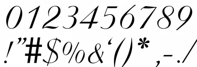 Ariston Normal Font OTHER CHARS