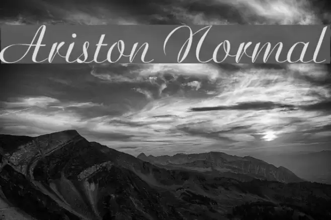 Ariston Normal Font examples