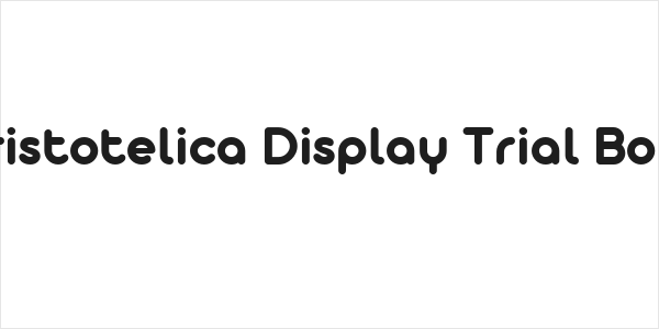 Aristotelica Display Trial Bold Logo