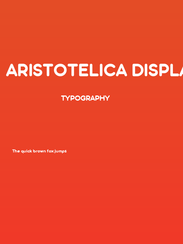 Aristotelica Display Trial Bold Poster
