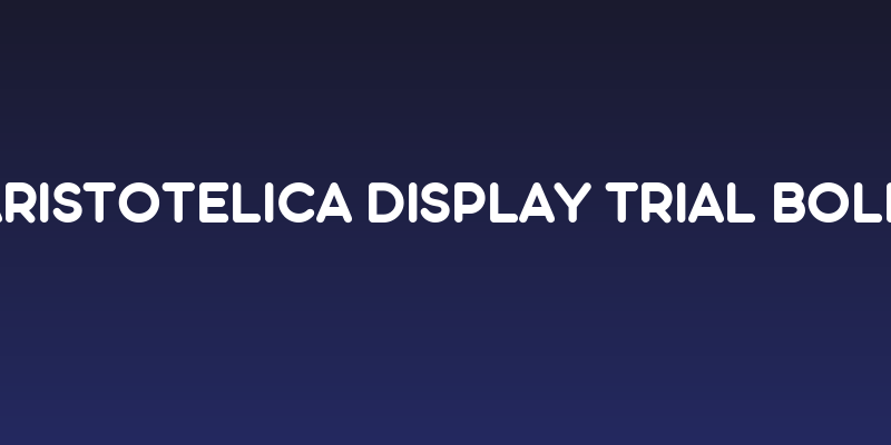 Aristotelica Display Trial Bold Social Header
