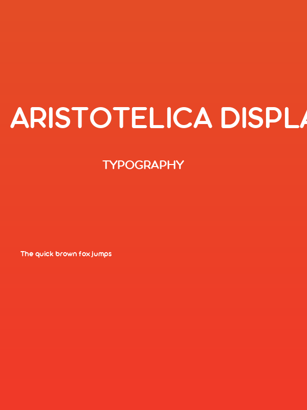 Aristotelica Display Trial DemiBold Poster