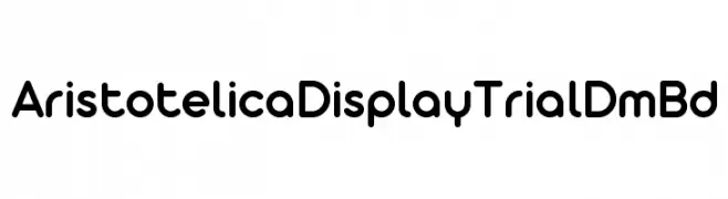 Aristotelica Display Trial DmBd  les polices de caractères gratuit tlcharger