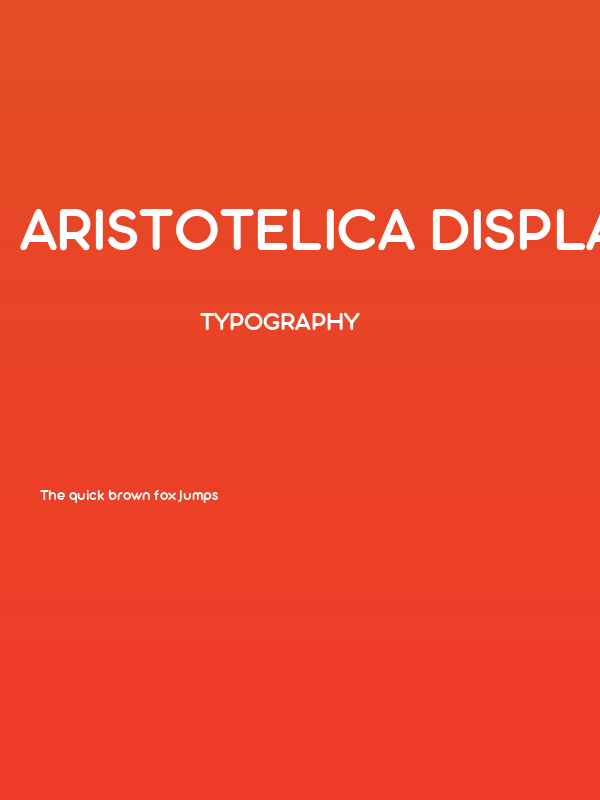 Aristotelica Display Trial DmBd Poster