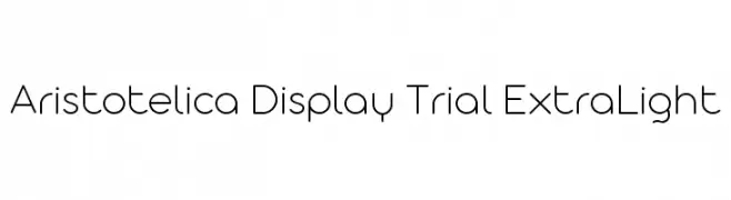Aristotelica Display Trial ExtraLight  Fuentes Gratis Descargar