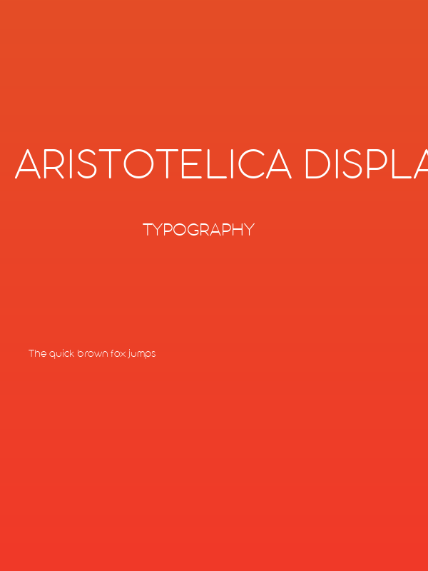 Aristotelica Display Trial ExtraLight Poster