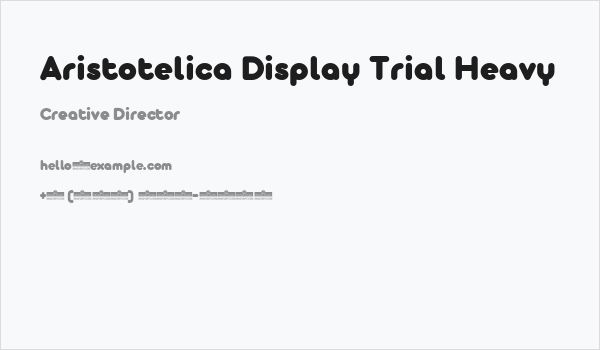 Aristotelica Display Trial Heavy Business Card
