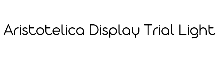 Aristotelica Display Trial Light Schriftart