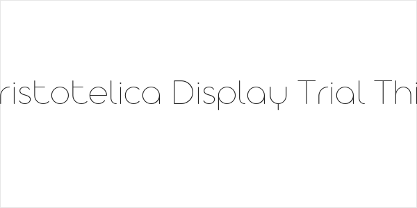 Aristotelica Display Trial Thin Logo