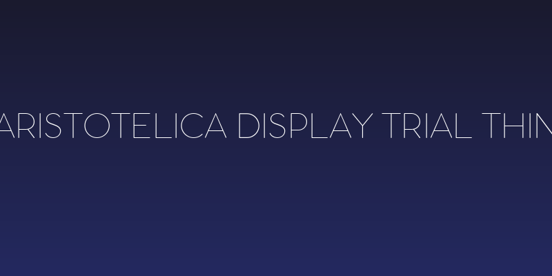 Aristotelica Display Trial Thin Social Header