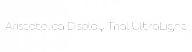 Aristotelica Display Trial UltraLight  Fuentes Gratis Descargar