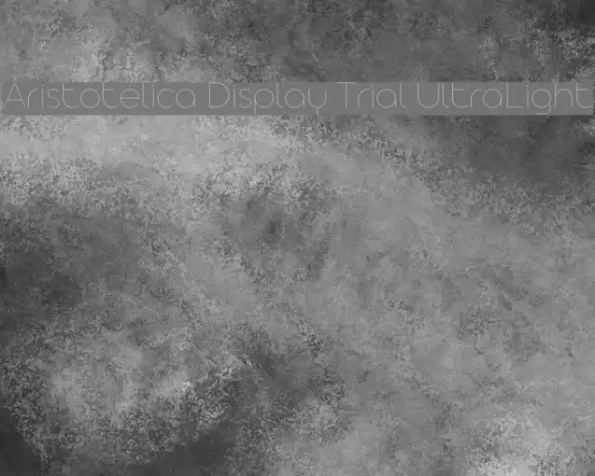 Aristotelica Display Trial UltraLight Font examples
